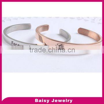 custom wide Stainless Steel engraved message bangle wholesale