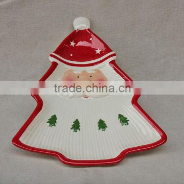 ceramic christmas tree plate