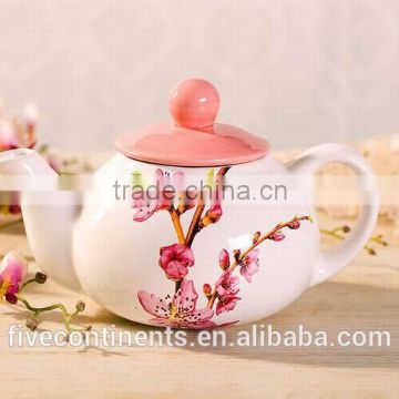 hand painted decorative large ceramic porcelain teapot