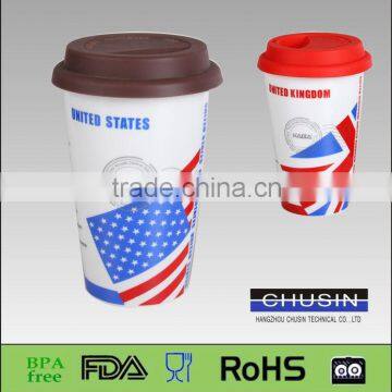 promotional expression coffee cerramic flag Mug