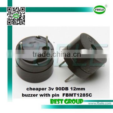 cheaper 3v 90DB 12mm buzzer with pin FBMT1285C