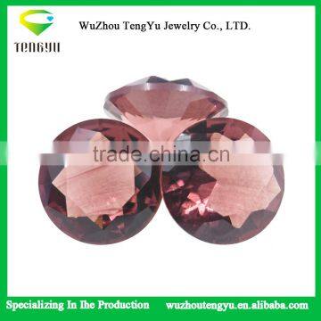 crystal glass Synthetic Gemstone Type and Round Brilliant Cut Gemstone Shape Color Glass Gems