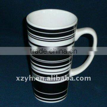 Porcelain Big Mug Black Printing