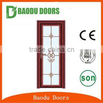 Baodu glass design aluminum alloy door with cheapest price