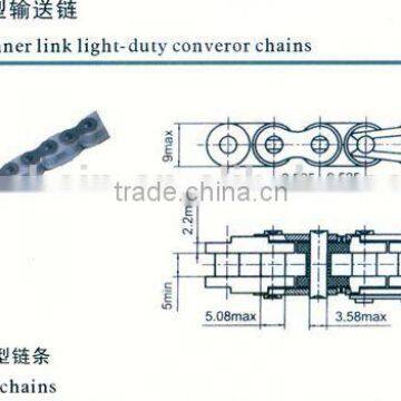 Dongsheng chain SS304 Engineering plastic inner link light-duty conveyor chains
