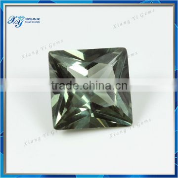 Esthetic Spinel Stone 9x9mm Square Shaped Synthetic Green Spinel