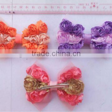 pretty rose bow hair pin