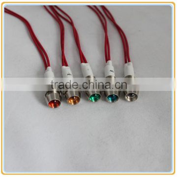 10mm Diameter hole Amber blinking light LED pilot indicator with 30cm leading wire