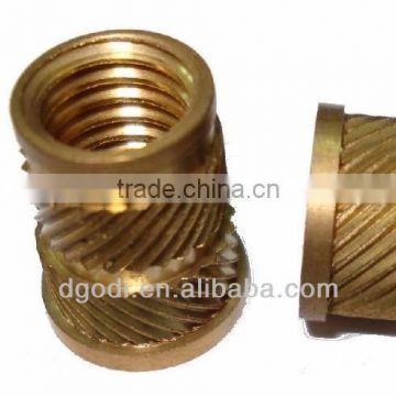 small brass knurled threaded plastic insert nut