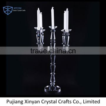 New selling simple design single crystal candle candelabras with reasonable price