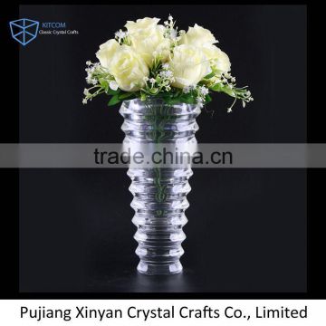Factory Sale super quality classic crystal glass flower vase on sale