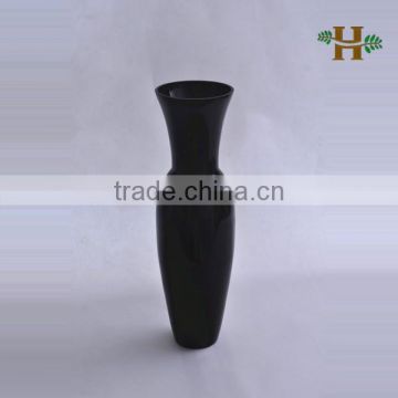 Quality Black Tall Glass Cylinder Vase For Home Decor