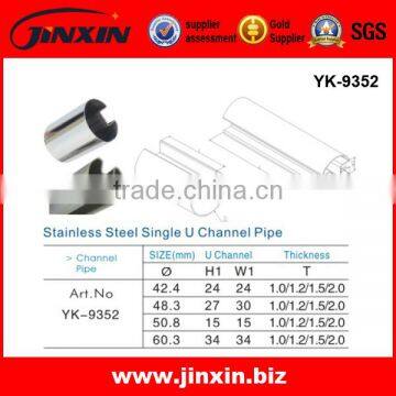 JINXIN 304 316 Oval Stainless Steel Slotted Tube for Handrail