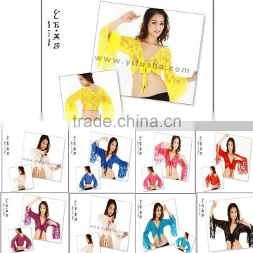 Hot !Popular 9color Sexy Lady Lace Tops, Long trumpet sleeve Tops
