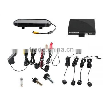 Car video Monitor, Hot-selling Model Type and DC 12V Voltage Car Rearview Mirror wireless Parking Sensor