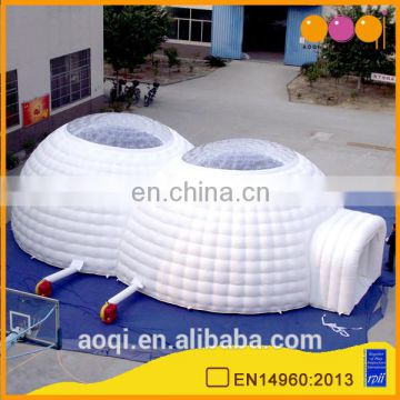 2017 good selling new products double round inflatable tent for party