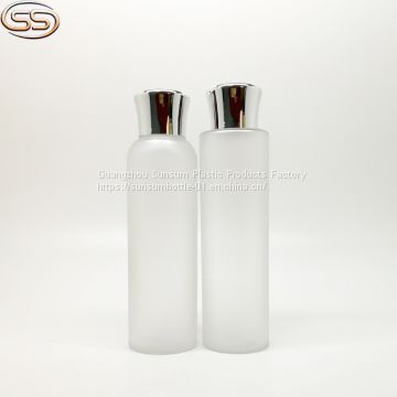 150ml Frosted PET Plastic Toner Bottle with Sliver Screw Cap