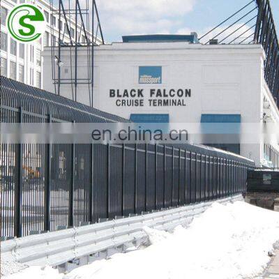 European style steel fence metal fencing galvanized steel picket fence with factory price