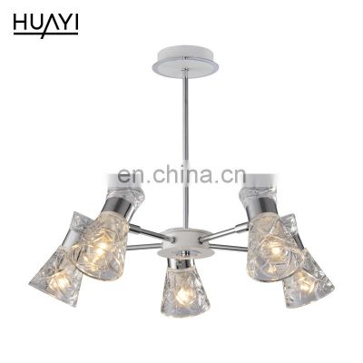 HUAYI Zhongshan Lighting Factory Wholesale Iron Glass Decorative Home Ceiling Lamp And Modern Ceiling Lamp