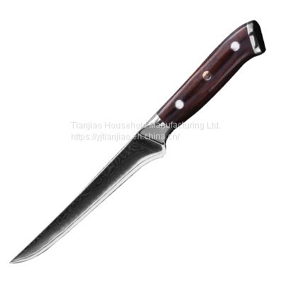 Custom 6 inch Boning Knife VG10 67 Layer Damascus Steel Sandalwood Handle Kitchen Fillet Knives Bone Knife