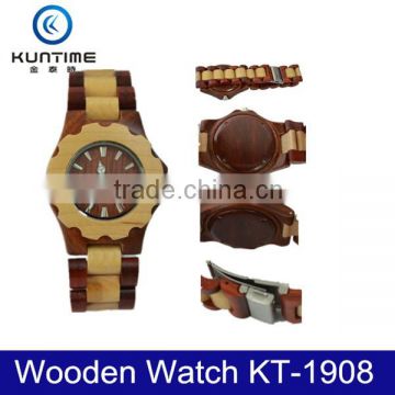 2015 New Fashion Wood Wristwatch Wooden Men's Watch Quartz wood watch
