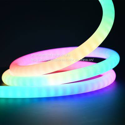 Waterproof Outdoor Rgb Led Strip Tube Flexible Silicon Decorations 360 Degree Night neon led strip light