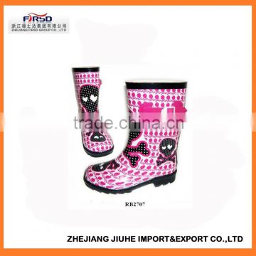 Cheap Printed Rubber Boot for Girls