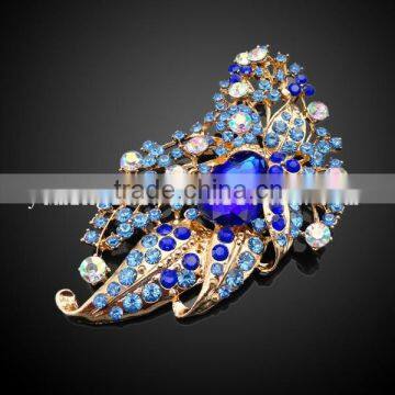 China Supplier Fashion Flower Jewelry Brooch Crystal Rhinestone Pin Brooch For Wedding Invitation