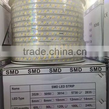 2016 new 220V SMD5730 copper 120led per meter double line strips