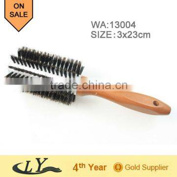 wooden hair brush, boar bristle hair brush
