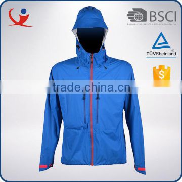 New custom design casual nylon men blue outdoor jacket in new model