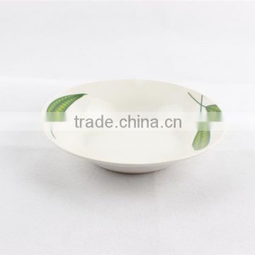 Cheap unbreakable ceramic dinner plates, porcelain soup plate, white hotel dinner plate