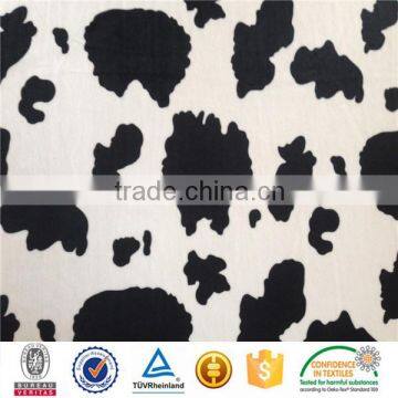 wholesale 100% polyester animal print velour fabric