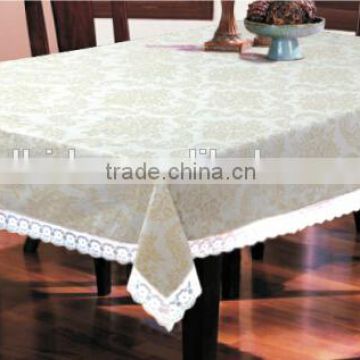 supplier for printed Vinyl oblong table cloth with flannel backing