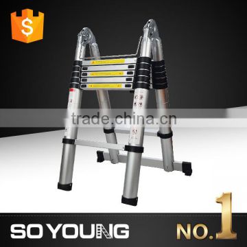 Made in Yongkang 3.8M/12.5ft Aluminum Extension Telescoping Ladder Heavy Duty Muliti Purpose Use A-type 330lbs