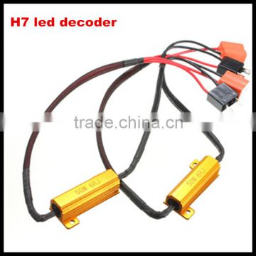 Hot Sale H7 50W 6Ohm Car LED DRL Fog Turn Singal Load Resistor Canbus Error Free Wiring Canceller Decoder