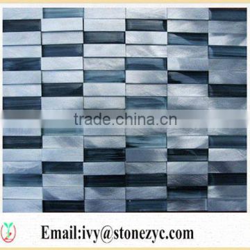 strip joint luxury black&white decorative wall tiles exterior/metal mosaic/strip tile