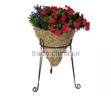 16" Cone Sphagnum Moss basket With Stand