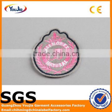 Quality round embroidery patch for kintting hats