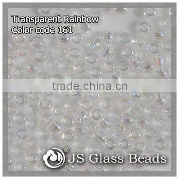 High Quality Fashion JS Glass Seed Beads - 161# 11/0 Rainbow Transparent Rocailles Beads For Garment & Jewelry