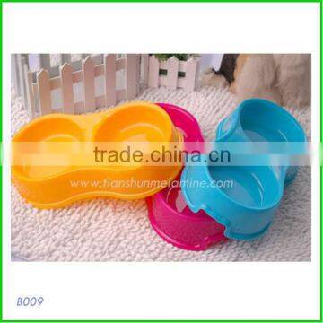 Colorful Set of Plastic Pet Food Bowl and Pet Water Bowl