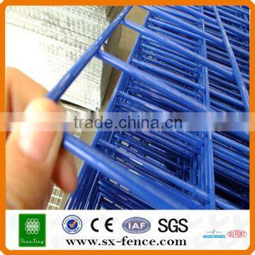 blue color garden metal wire fence