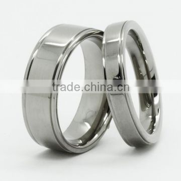 titanium or steel wedding rings classic