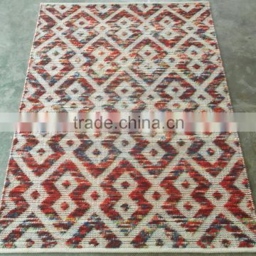 High Quality Modern hand woven flat weave wool rugs