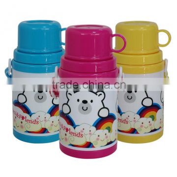 New food safe BPA free bottle with screw cup and strap for easy carrying