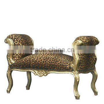baroque style leopard stool