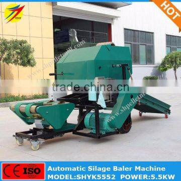 Grass/ rice husk/corn maize/hay and straw silage baler machine for cattle cow sheep feed, round baler packing machine