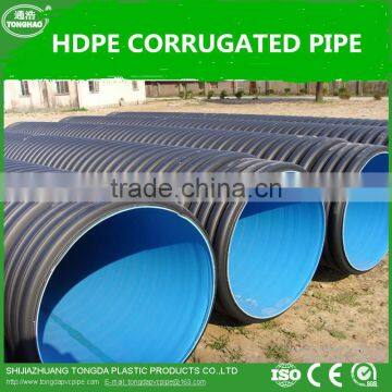 GB Standard and PE Material high density hdpe double wall corrugated drainage pipes