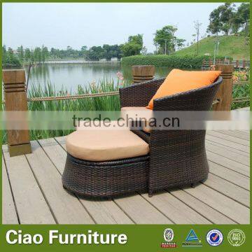 Aluminum frame rattan outdoor wicker leisure chair