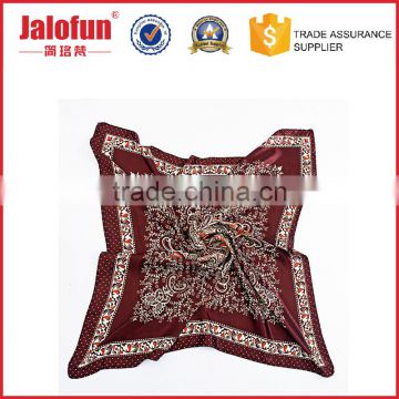 factory price quality silk scarf 90x90 custom printed dog neck scarf